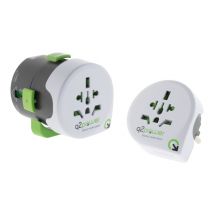 Q2power - Adaptateur prise voyage universel avec port usb - compatible avec +195 pays USA/Asie/UK - Vert - Q2 Power