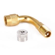 Jeffergarden - Extension de valve de pneu à air Adaptateur en laiton à 90 degrés Extension de tige de pneu de voiture automatique