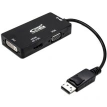 Nano Cable - Port d'affichage a Vga / Dvi / Hdmi 0,15m 10.16.3301-bk convertisseur
