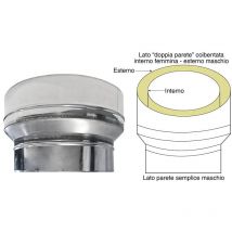 Cheminee double paroi isole reduction double paroi-paroi unique male inox dn 130/180