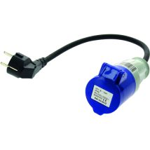Adaptateur prise femelle CEE P17 vers mâle Schuko – Electricité et domotique – Intensité 16A – IP 44 – 220V