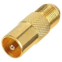 Adaptateur fiche mâle / f femelle gold - Hdsat