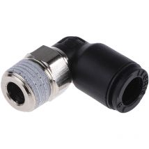 Legris - Adaptateur fileté coudé LF3000 vers Enfichable 6 mm r 1/8 Mâle ( Prix pour Paquet de 5 )