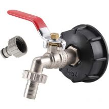Adaptateur ibc 1000 l Adaptateur de réservoir ibc Adaptateur de réservoir S60X6 pour robinet de jardin en laiton 1,27 cm Raccord de tuyau d'huile