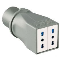 Adaptateur industriel cee Palazzoli 2P+T et 2 prises bidirectionnelles