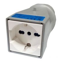 Adaptateur industriel cee Palazzoli Fiche 2P+T et prise Schuko