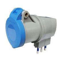 Adaptateur industriel cee Palazzoli fiche civile et prise 2P+T