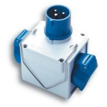 Fanton - fme art 73.110 Adaptateur multiple double 16A cee bleu vers 2 prises bleues 16A