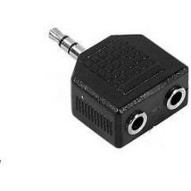 Adnauto - adaptateur jack stereo male 3.5mm en 2 jack stereo femelle 3.5mm noir