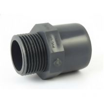 Adaptateur male / femelle ou male / male en pvc mixte à visser et à coller ø a: 110mm ø b: 125mm ø c : 3''