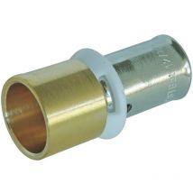Somatherm - Raccord à sertir per Ø12 et à souder sur tube cuivre Ø14