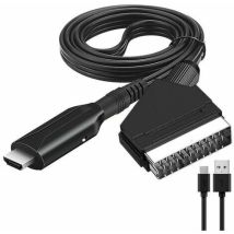 Tuserxln - Adaptateur Audio Vidéo Péritel vers hdmi pour HDTV/DVD/Décodeur/PS3/PAL/NTSC - Convertisseur,Adaptateur Hdmi Peritel