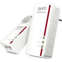 Adaptateur réseau électrique FRITZ!Powerline 1260E – Blanc – Débit jusqu'à 1200 Mbit/s – Idéal pour streaming HD et jeux en ligne