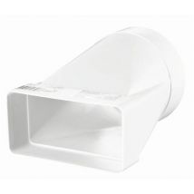 Adaptateur pour conduit de ventilation 125 mm conduit rond/plat