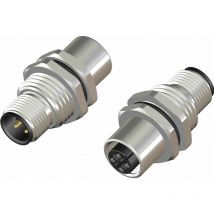 Adaptateur pour connecteur cylindrique Droit Rs Pro 4 broches mâle M12 ( Prix pour 1 )