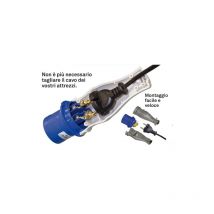 Adaptateur prise industrielle Rosi 1820 16A 2P+T pour fiches Schuko moule'es sous pression 2P sans terre IP55