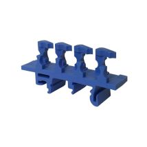 Adaptateur rail din bleu (neutre) pour répartiteur en laiton 16mm² Morek