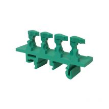 Adaptateur rail din vert (terre) pour répartiteur en laiton 16mm² Morek