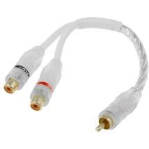 Adaptateur RCA 2xFemelles1xMale blanc