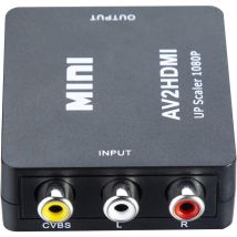 Adaptateur RCA vers HDMI, adaptateur AV Hdmi 1080P, convertisseur audio vidéo composite RCA CVBS AV vers HDMI. pour PS2/ Wii/Xbox/SNES/ N64/