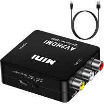Adaptateur rca vers hdmi, Mini av rca cvbs vers hdmi Vidéo Audio Convertisseurs, Support 720 1080P pour pc Xbox PS3 PS2 tv stb