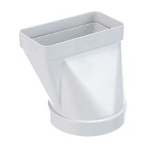 Adaptateur rond-rectangulaire de ventilation à joint horizontal blanc - cgo112b