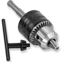Adaptateur SDS-Plus Mandrin Perceuse 1,5-13 mm 1/2-20 UNF avec et Clé de Serrage