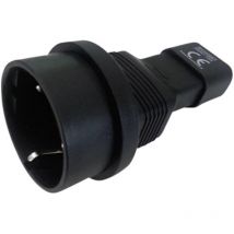 IEC2CEE7 Adaptateur secteur femelle cee - Secteur mâle C14 Nombre total de pôles: 2 + pe noir 1 pc(s) - Tru Components