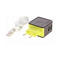 Adaptateur secteur universel 2 ports usb 2.4A + câble - câble IPhone Silumen