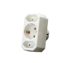 Ladrón adaptador Duolec 3 vías color blanco - talla