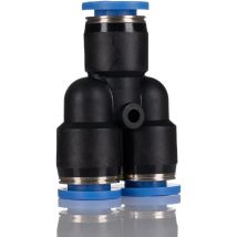 Rs Pro - Adaptateur tuyau à tuyau en y vers Enfichable, 8 mm Enfichable, 8 mm ( Prix pour Paquet de 10 )