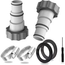 Adaptateur Tuyau Piscine 32 38,2 Pièces Adaptateur Piscine Intex 32 38,Adaptateur Piscine 38mm,Raccord Tuyau Piscine Intex,Adaptateur Tuyau Pompe