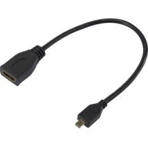Speaka Professional - SP-7870588 hdmi Adaptateur [1x hdmi mâle d Micro - 1x hdmi femelle] noir contacts dorés 20.00 cm