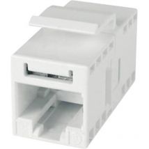 Telegärtner - RJ45 femelle double, non blindé 100023168 RJ45 Boîtier femelle RJ45 blanc 1 pc(s)