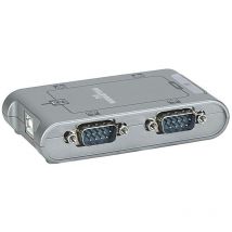 Manhattan - Adaptateur usb 2.0 151047 - [4x sub-d mâle 9 pôles - 1x usb 2.0 type b femelle] - 45.00 cm - argent