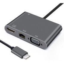 Heden - Adaptateur usb c usb c male / hdmi f+vga F+RJ45 hdmi 40/30HZ, vga 1920108