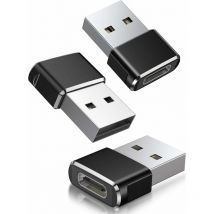 Perle Rare - Adaptateur usb c Femelle vers usb Mâle 3-Pack,Chargeur Type c usb a Convertir pour Apple iPhone 11 12 13 Pro Max se 3 XR,iPad 9 Air 4 5