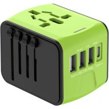 Beijiyi - Adaptateur Voyage Universel International avec 3 usb et 1 Type c, 1500W, Prise France vers usa Canada uk eu Australie Chine Japon