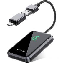 Adaptateur Wireless CarPlay 2025 – Transforme CarPlay avec Fil en CarPlay sans Fil, Plug & Play, Compatible avec Les Voitures Depuis 2016 et iPhone