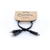 Adaptateur y Cordial 14888 Jack / Cinch-RCA audio [1x Cinch-RCA femelle - 2x Cinch-RCA mâle] 0.30 m noir gaine en pvc,