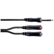 Adaptateur Y Cordial 14890 Jack Audio [1x Jack Mâle 6,3 Mm (stéréo) - 2x Jack Femelle 6,3 Mm (mono)] 0.30 M Noir Gaine