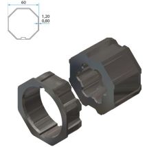Adaptateur Moteur Cherubini A45050517 45 Mm Zf80 Noir