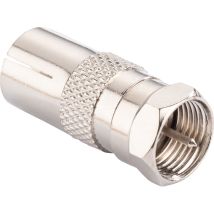 Schwaiger Gmbh - Schwaiger Koaxial Adapter Uest9300 531 Silber, 1x F Stecker / 1x Iec Buchse F-stecker