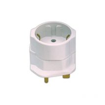 Adapter englischer Stecker auf Schuko Reiseadapter für temporären Einsatz 36.061/P Electro DH. 8430552127757