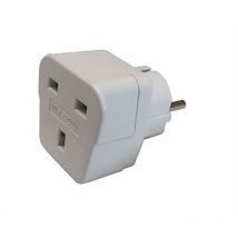 Adapter uk auf eu 13 a 250 v weiß (eingeschweißt)