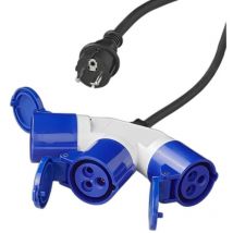 Adapterkabel 150cm 3x2,5mm² von Schuko Stecker nach 3xCEE