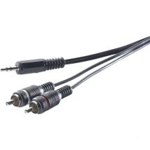 Speaka Professional - SP-1300904 Cinch / Klinke Audio Anschlusskabel [2x Cinch-Stecker - 1x Klinkenste