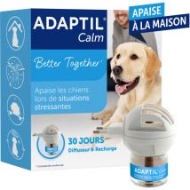 Adaptil - Calm - Diffuseur et recharge anti-stress pour chiens - Action naturel - 30 jours - Sans somnolence - Fabriqué en France