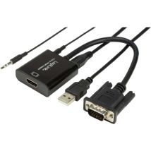 Logilink Cv0060 Adattatore [1x Spina Vga - 1x Presa Hdmi] Nero 45.00 Cm