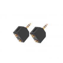 Adattatore Audio Stereo Coppia Jack 3.5 Maschio 2 Jack 3.5 Femmina
